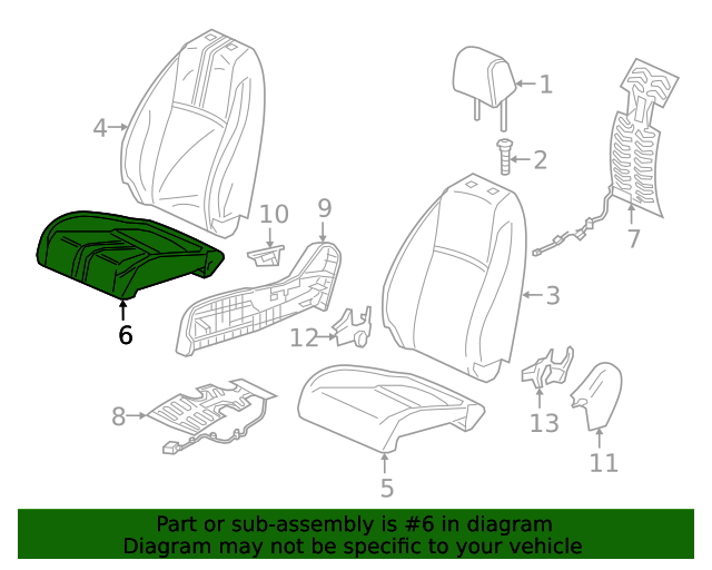 Honda Genuine 81131-T2G-A61ZB Seat Cushion Trim Cover Right Front Honda Genuine 81131-T2G-A61ZB Seat Cushion Trim Cover Right Front