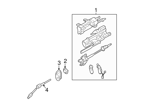 Steering Column Assembly for 2006 Lincoln LS #0