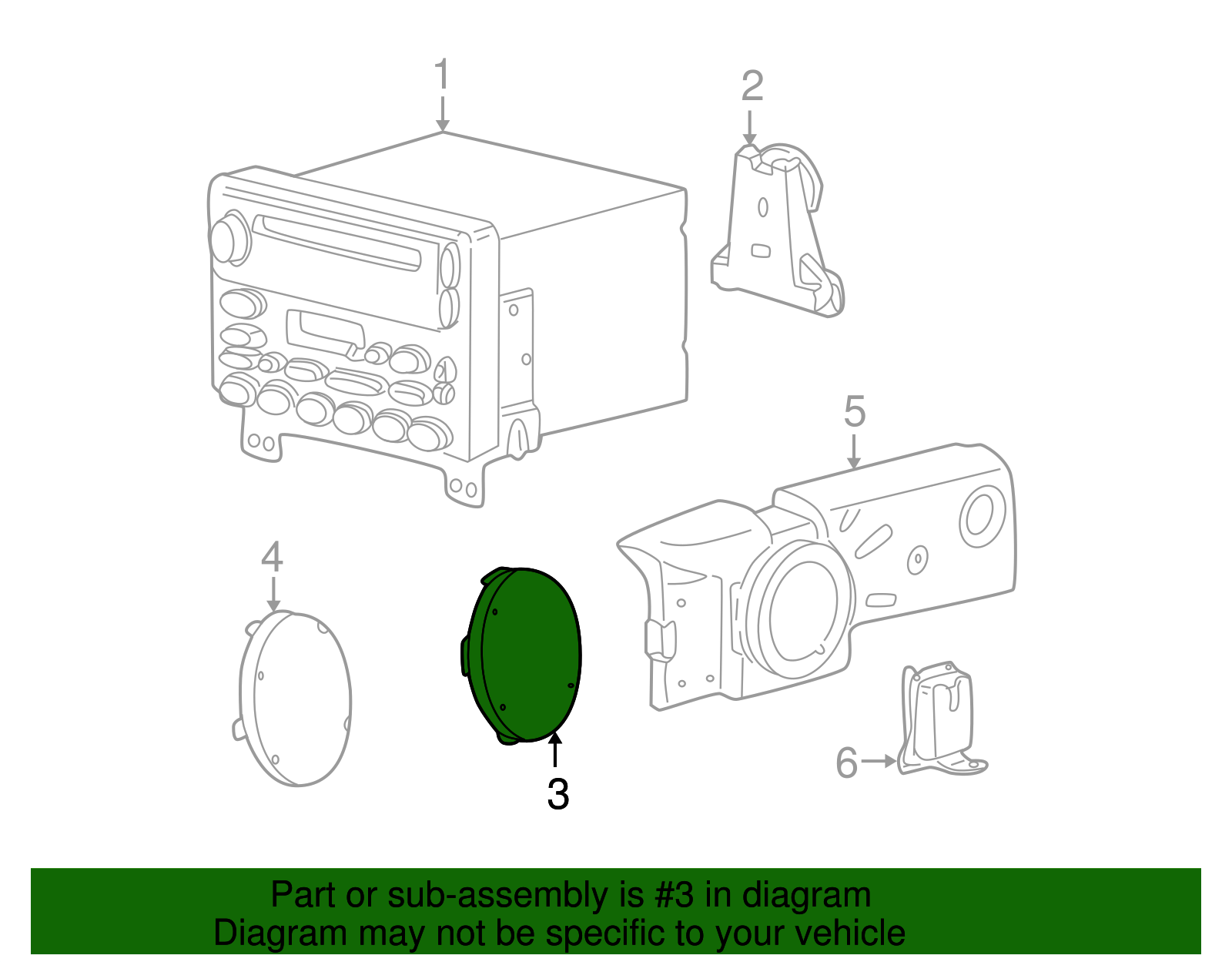 Speaker - Ford (6U5Z-18808-NA)