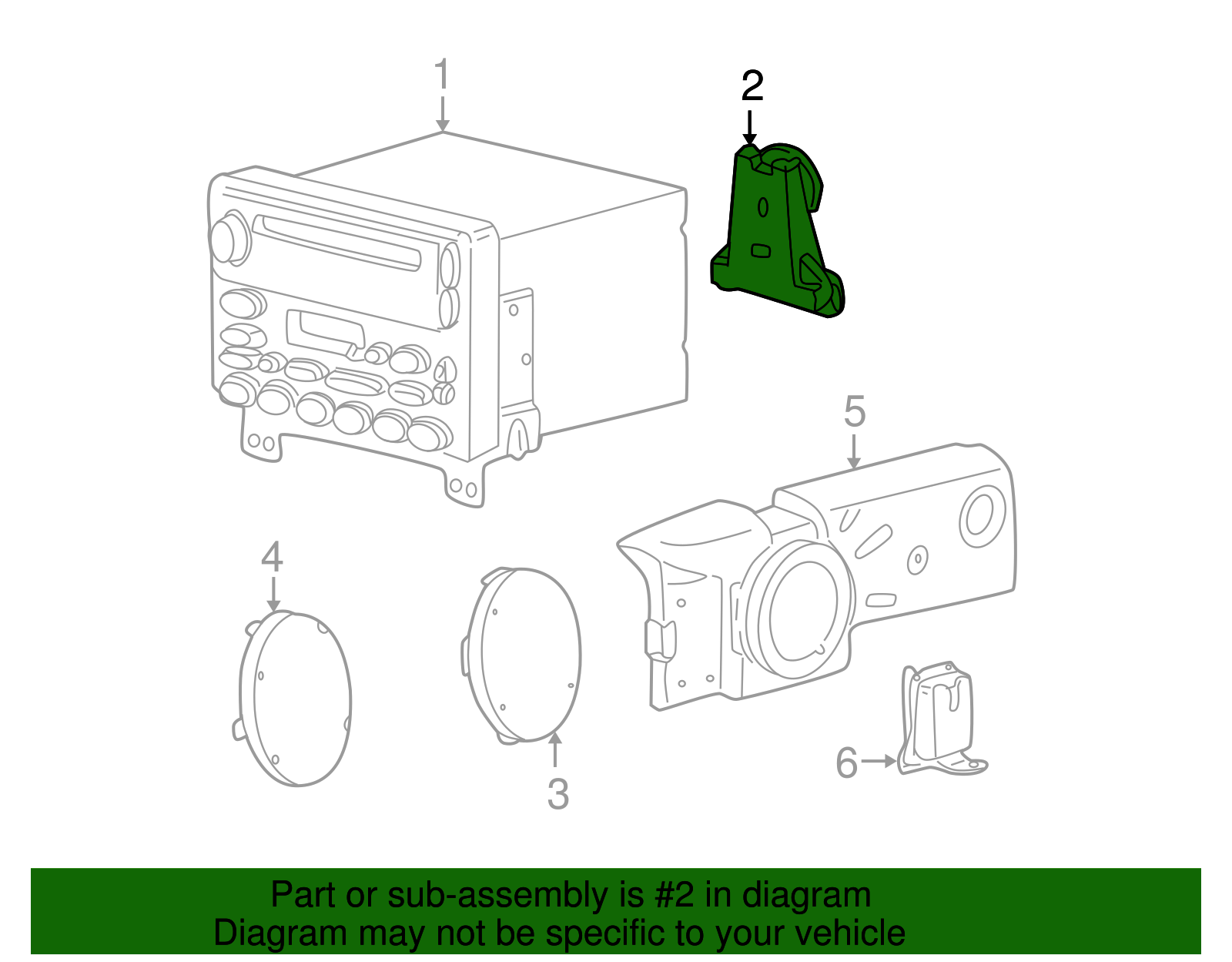 Radio Support - Ford (YL2Z-18888-BA)