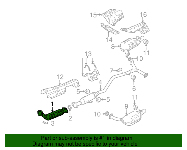 20032004 Mazda 6 Catalytic Converter L3322055XB