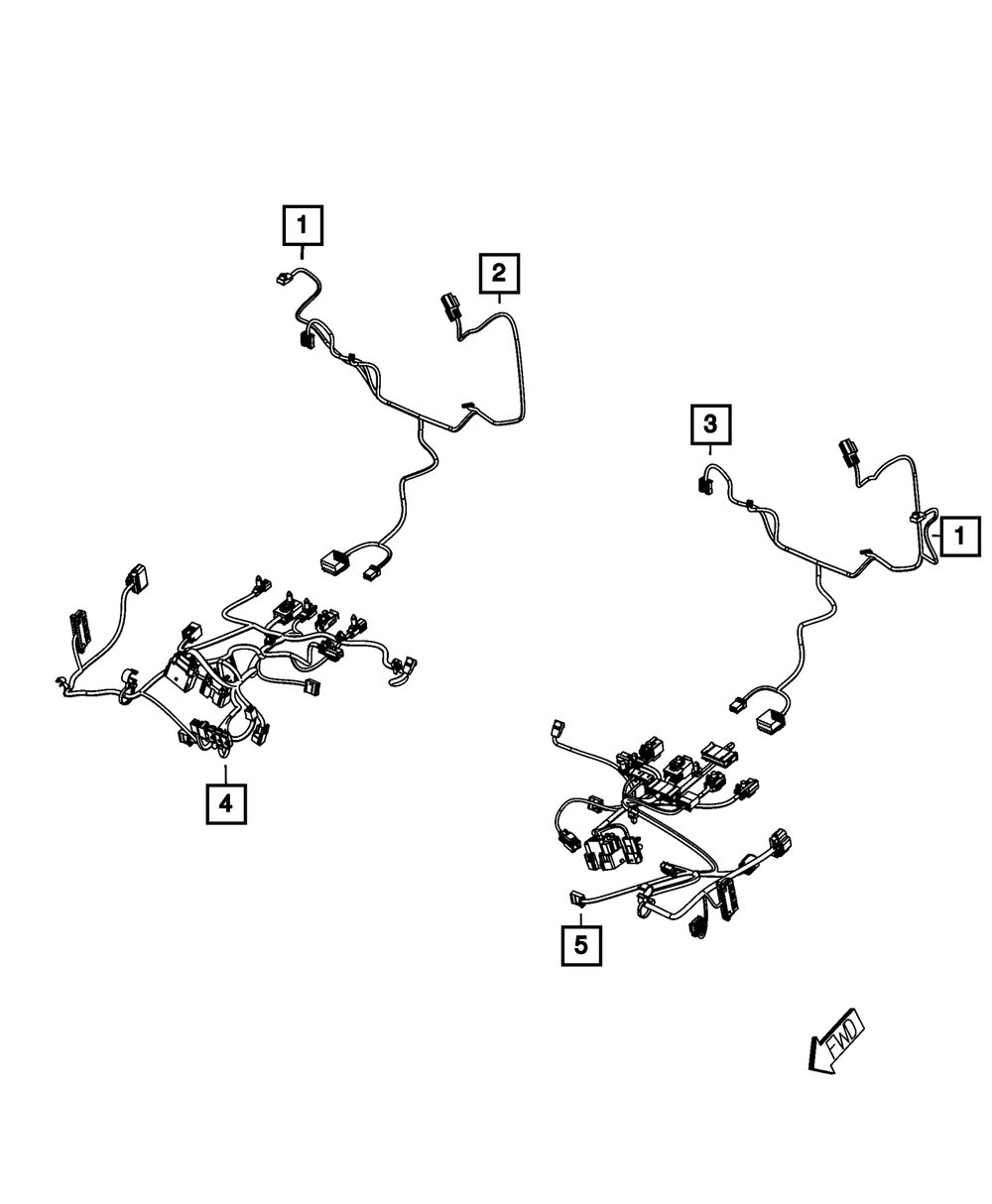 2014-2018 Mopar Power Seat Wiring, US, Canada 68334654ac | TascaParts.com