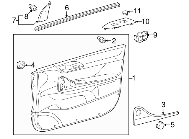 2012-2015 Scion iQ Door Trim Panel 67610-74040-C0 | Discount Parts Monster