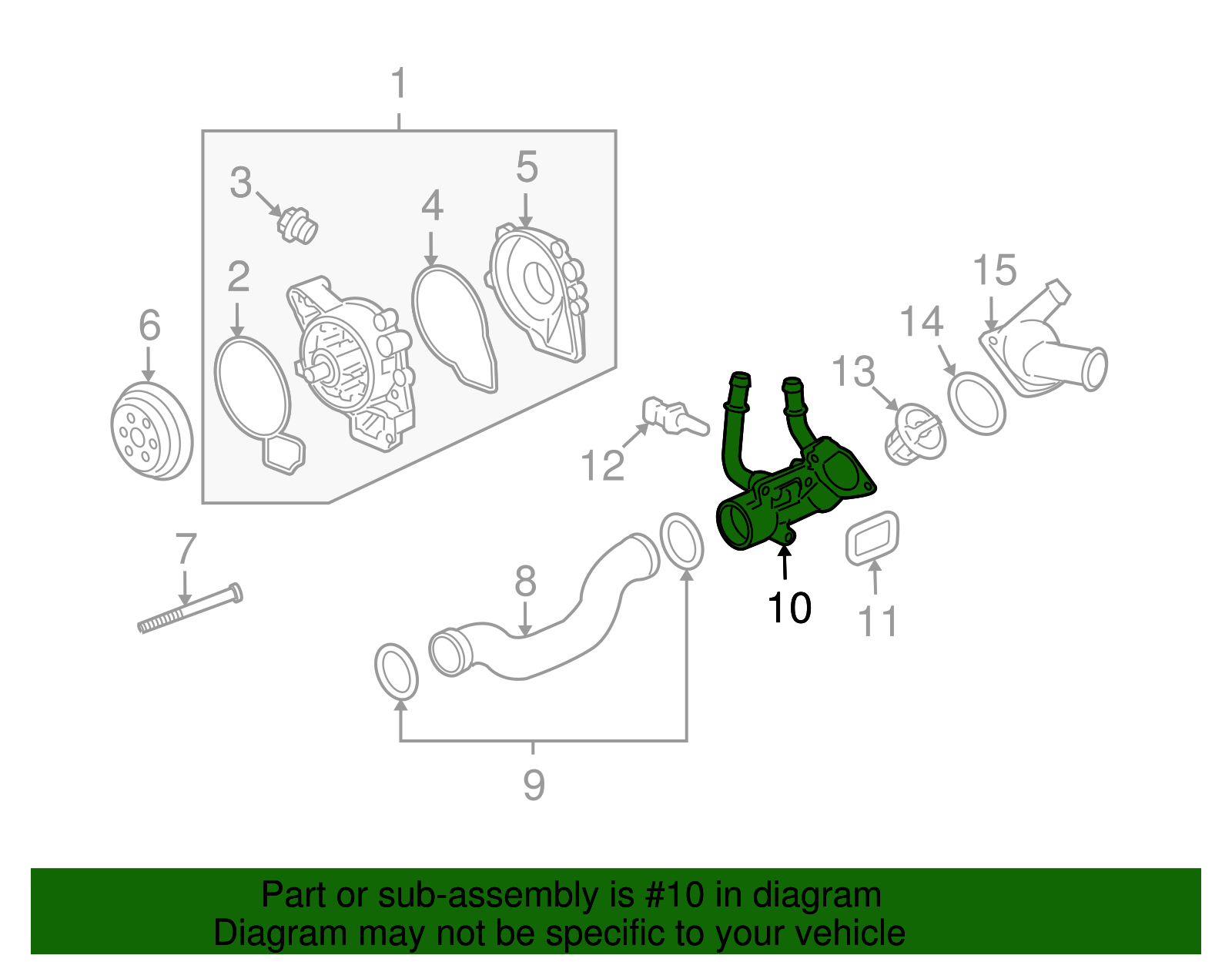 Engine Coolant Thermostat Housing - GM (12590275)