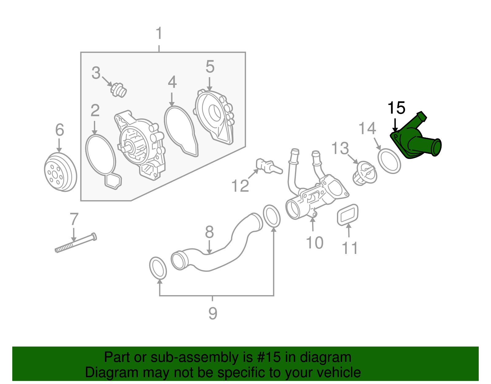 Engine Coolant Water Inlet - GM (12599085)