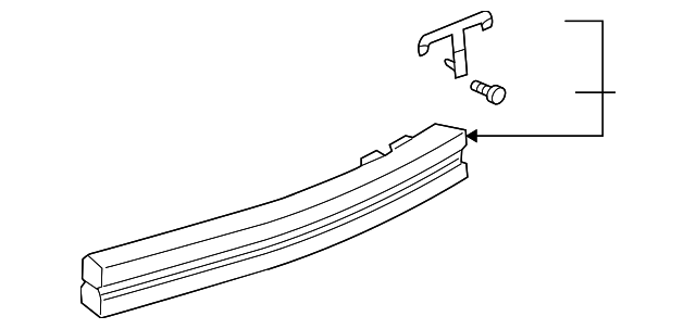 Rear Bumper Impact Bar - Buick (25771243)
