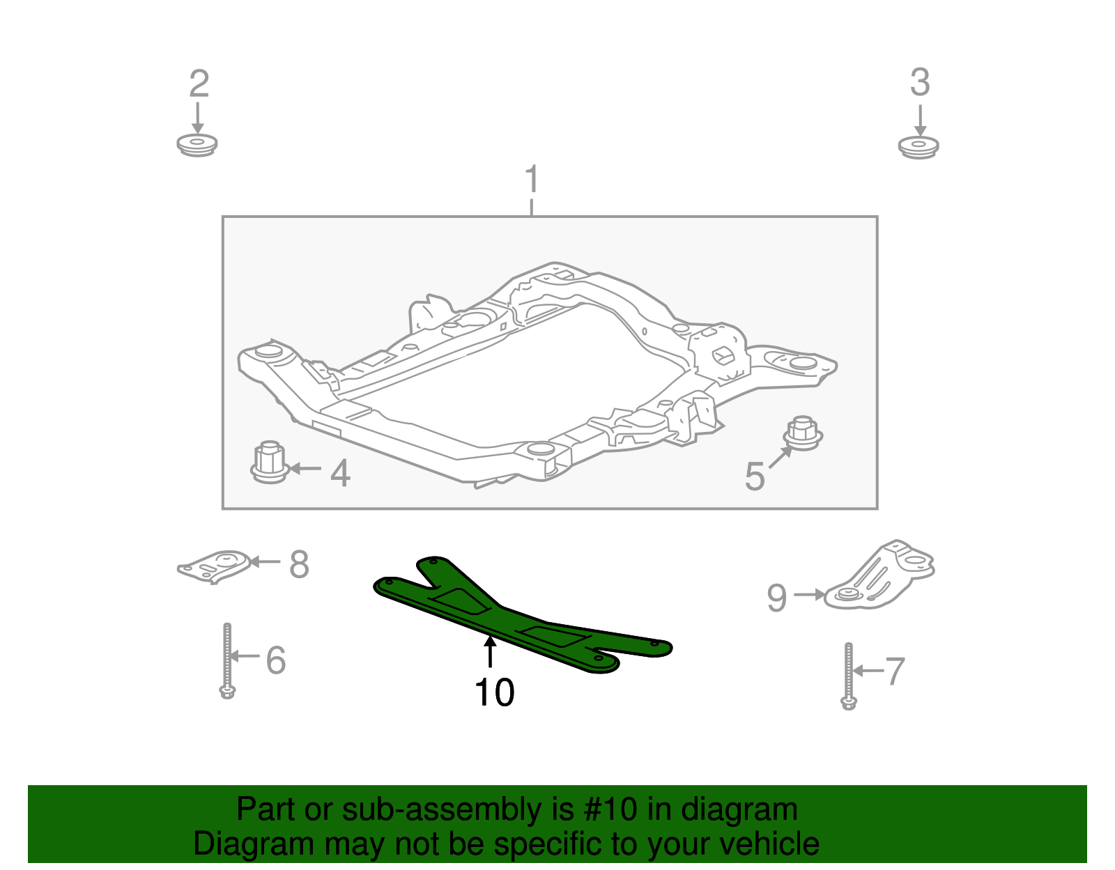 Drivetrain and Front Suspension Frame Brace - GM (10352929)