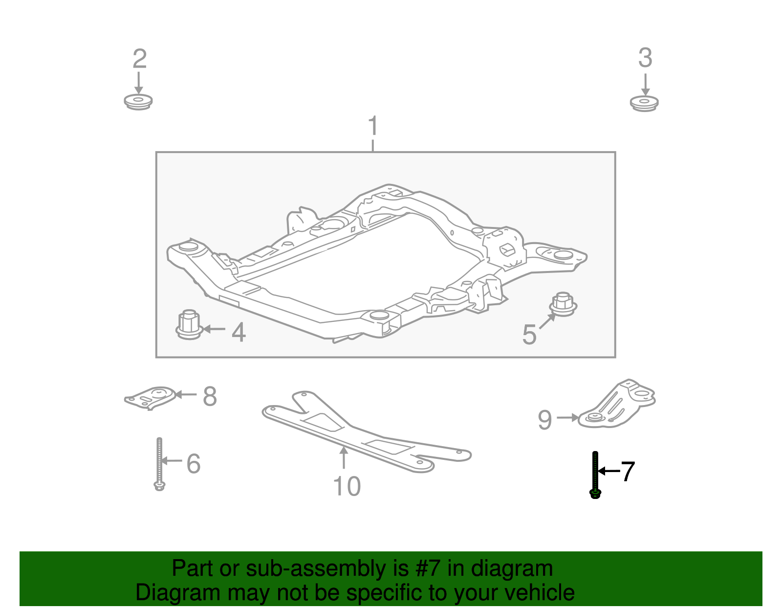 M14x2x160 Rear Suspension Support Bolt - GM (11609932)