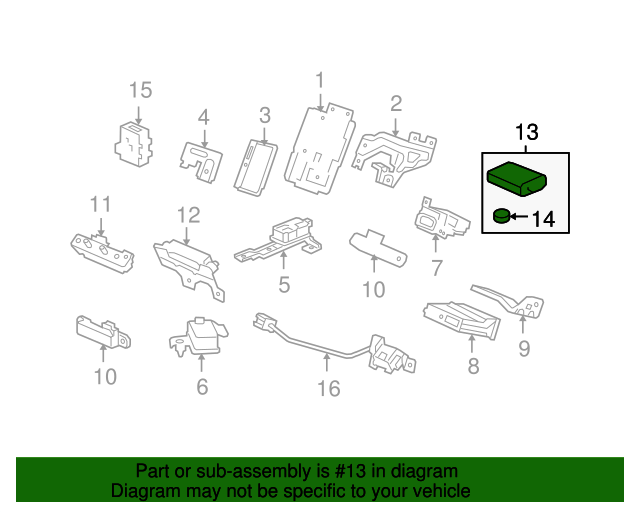 Genuine OEM Acura Transmitter Part 72147TK4A71 Acura Parts For Less