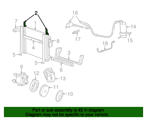 1998-2008 Ford Ranger Condenser Mount Bracket F87Z-19B594-AA | QuirkParts
