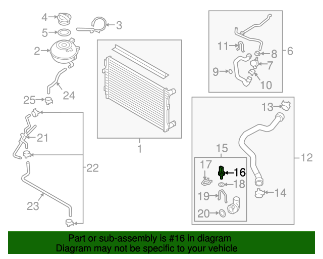 20122018 Audi Engine Coolant Temperature Sensor 03F919501B