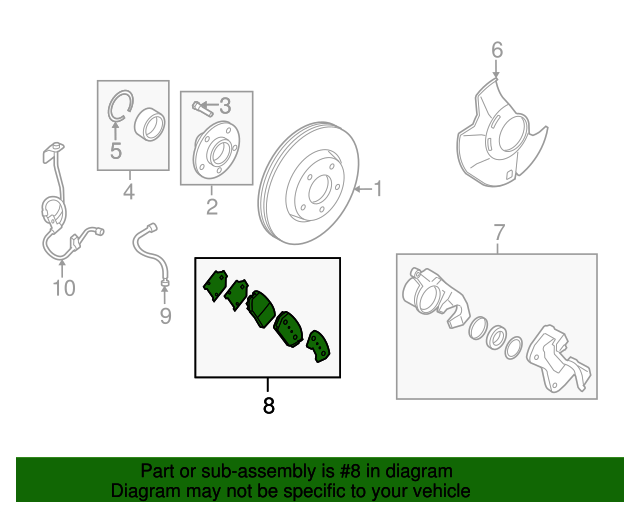 581013KA61 Brake Pads 20062010 Hyundai Sonata World OEM Parts