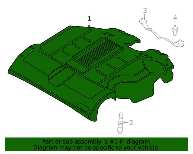 20202022 Land Rover Range Rover Sport Engine Cover LR062400 OEM