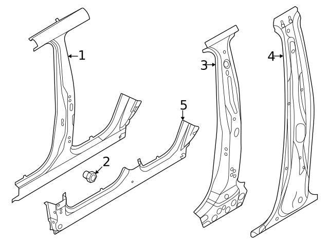 2020-2023 Land Rover Range Rover Evoque Pillar Molding Nut LR077424 ...