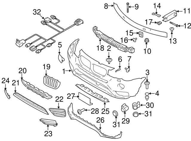 BMW 51-11-7-389-895 Bumper Panel