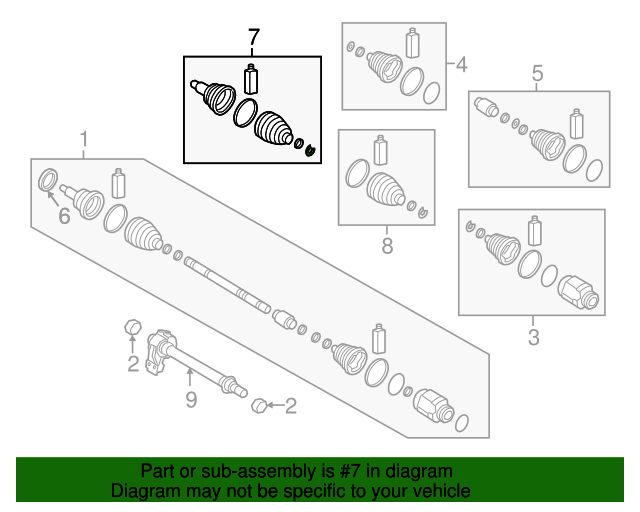 49580D4450 Outer Cv Joint 20162020 Kia Optima World Kia Parts