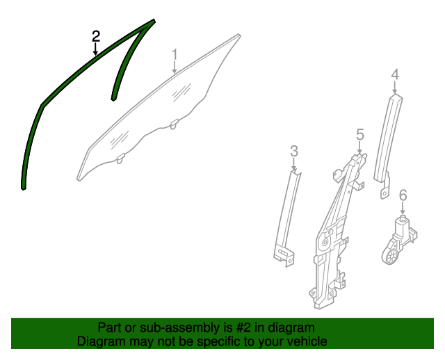 20142020 Nissan Rogue Run WeatherStrip 803306FL1A Nissan Parts Plus