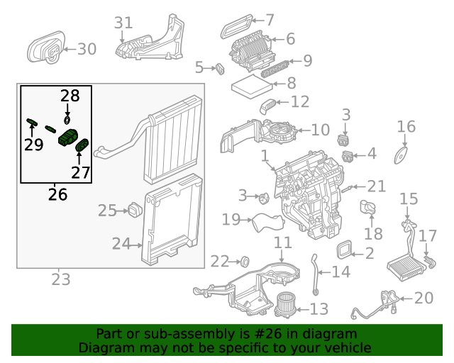 20202023 Cadillac Air Conditioning Evaporator Thermal Expansion Valve