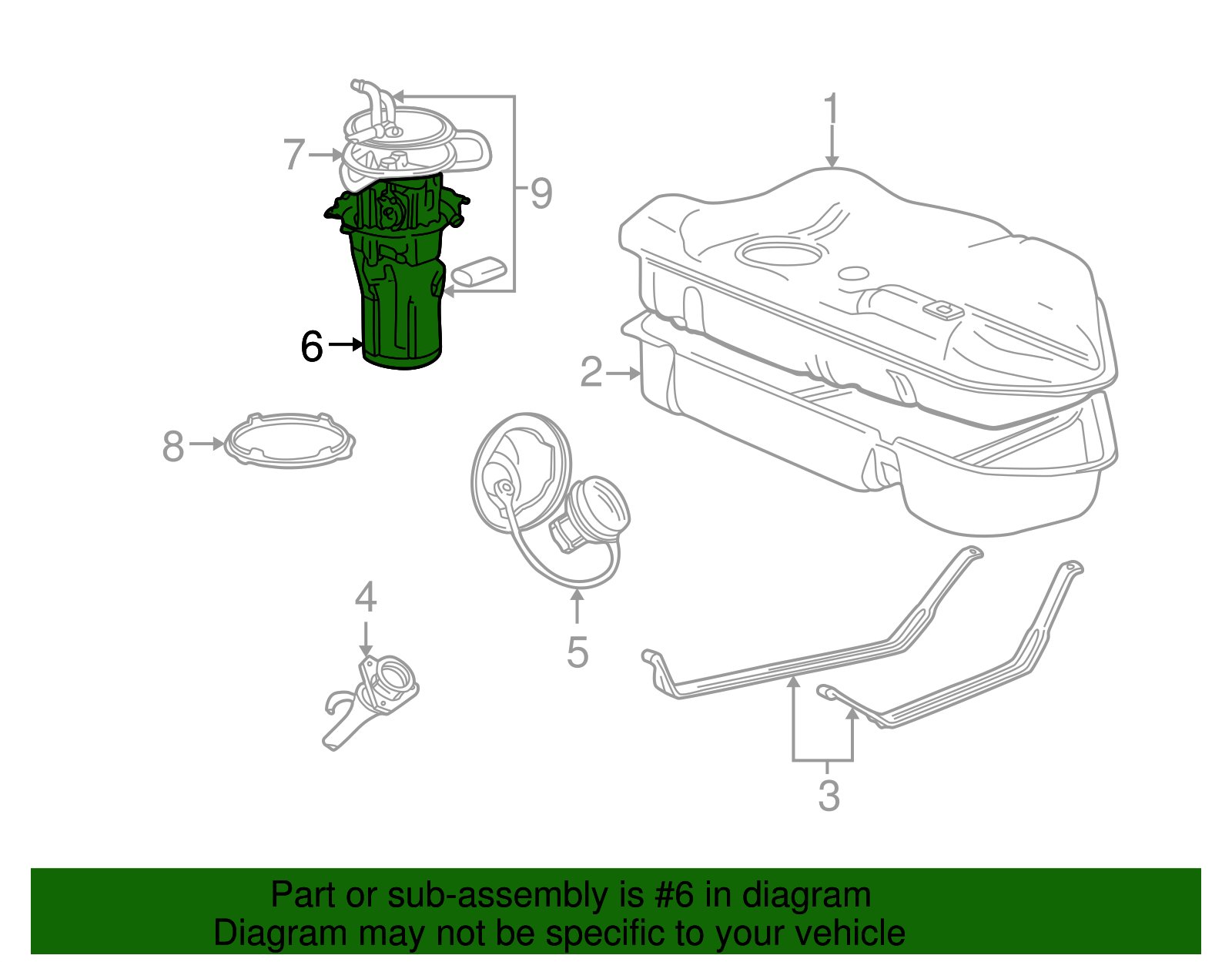 Fuel Pump - Ford (YF1Z-9H307-BD)