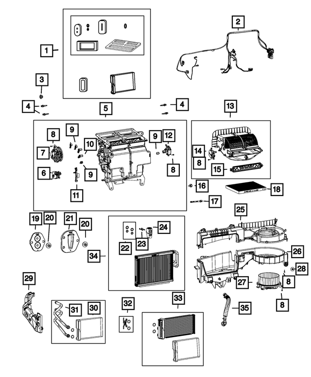 20172020 Chrysler Heater Core Tube 68308981AA QuickParts