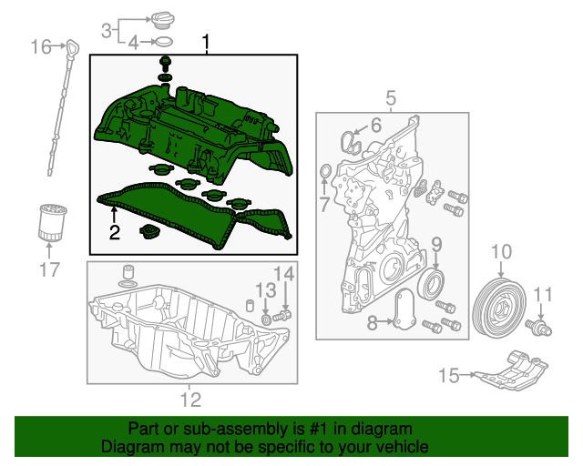 Factory Direct Cover Assembly, Cylinder Head for 20132019 Honda Part