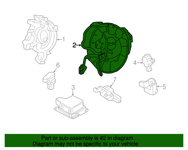 20172020 Ford Edge Clock Spring G2GZ14A664D
