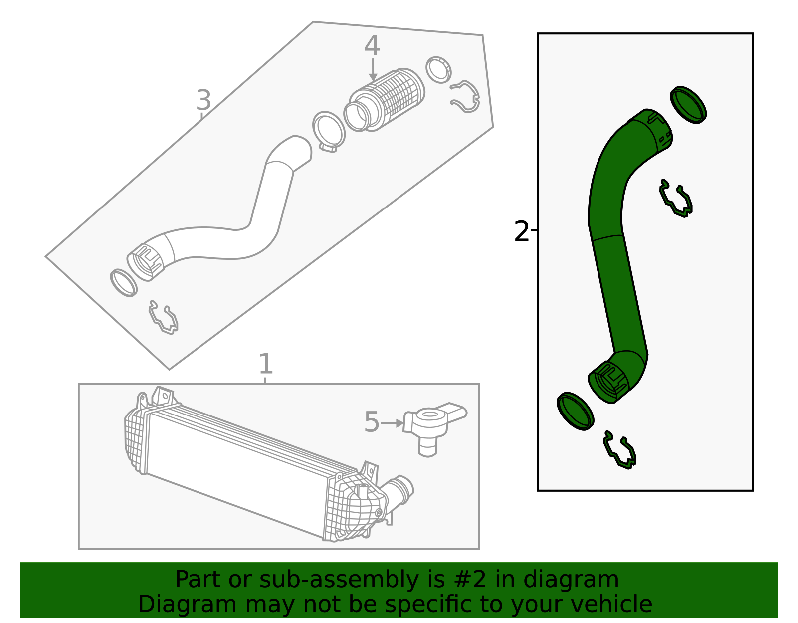 Charge Air Cooler Outlet Air Tube - GM (84009657)