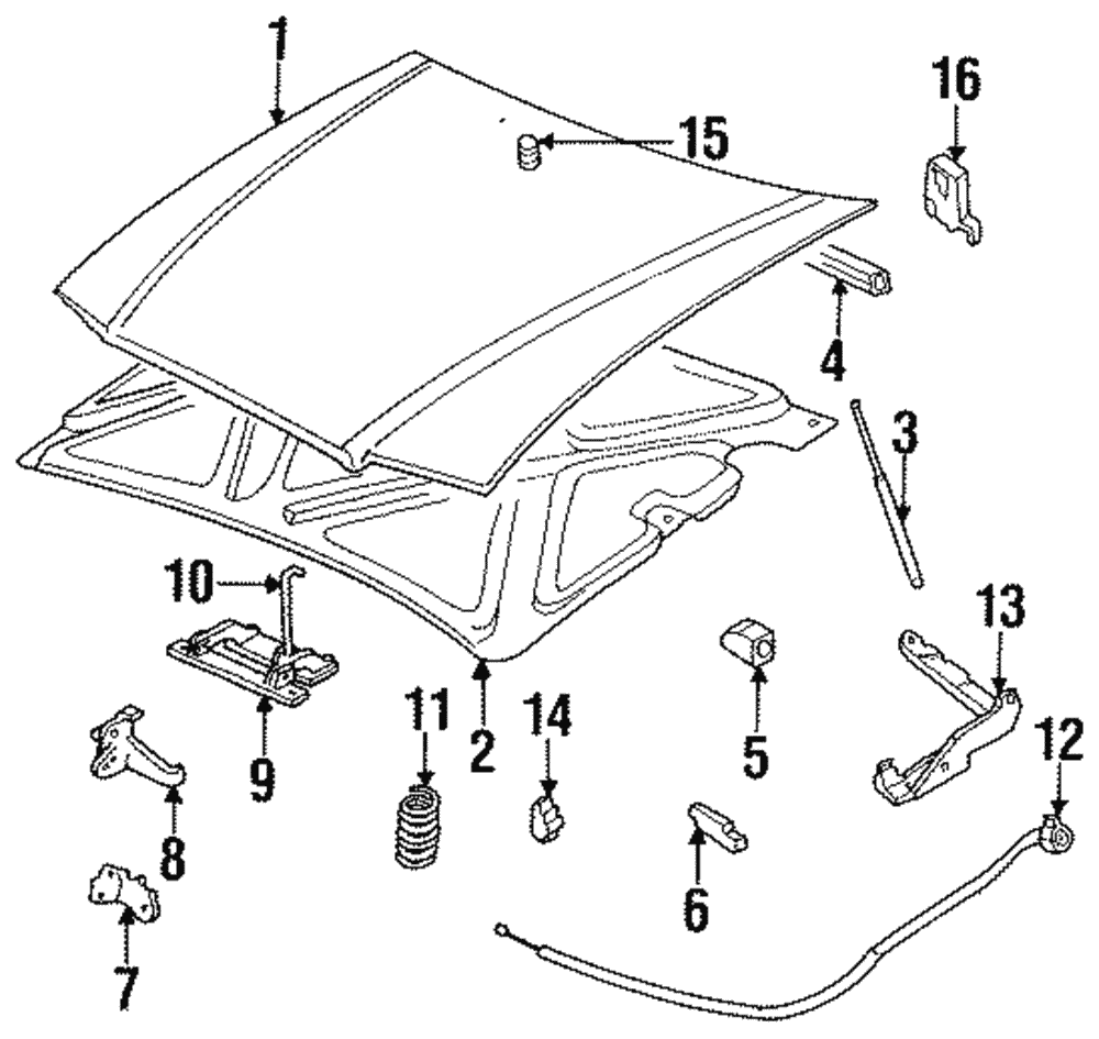 Hood Latch Release Cable Handle - GM (25642196)