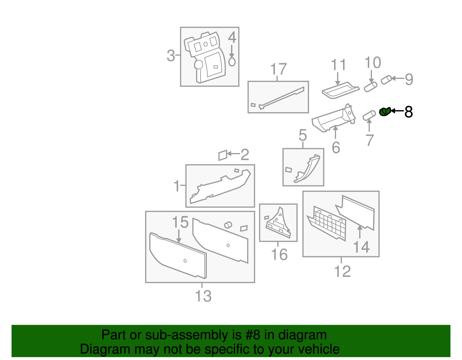 Accessory Power Receptacle Door - GM (10364311)