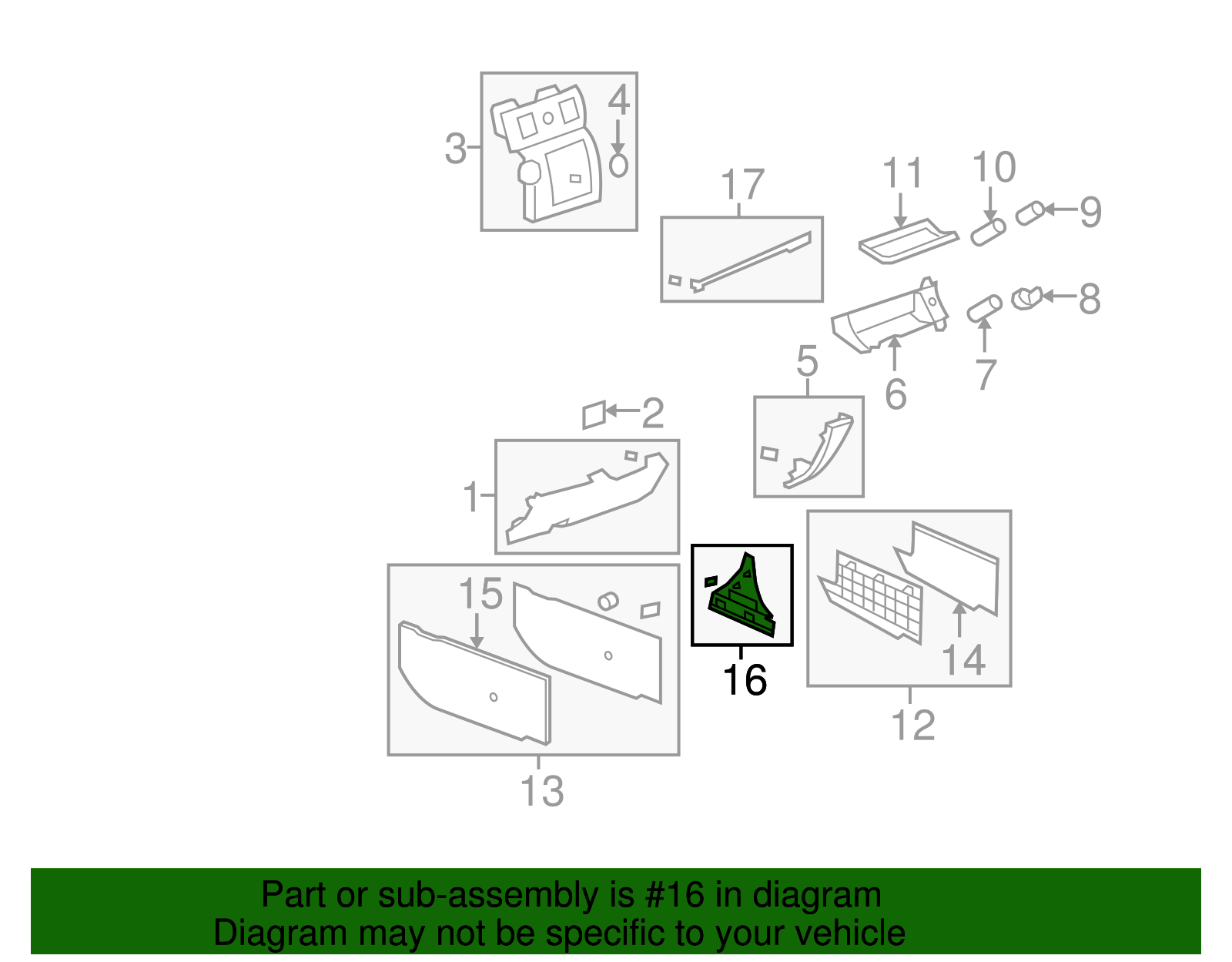 Panel Assembly-I/P Lower Tr                    *Ebony - GM (15780051)
