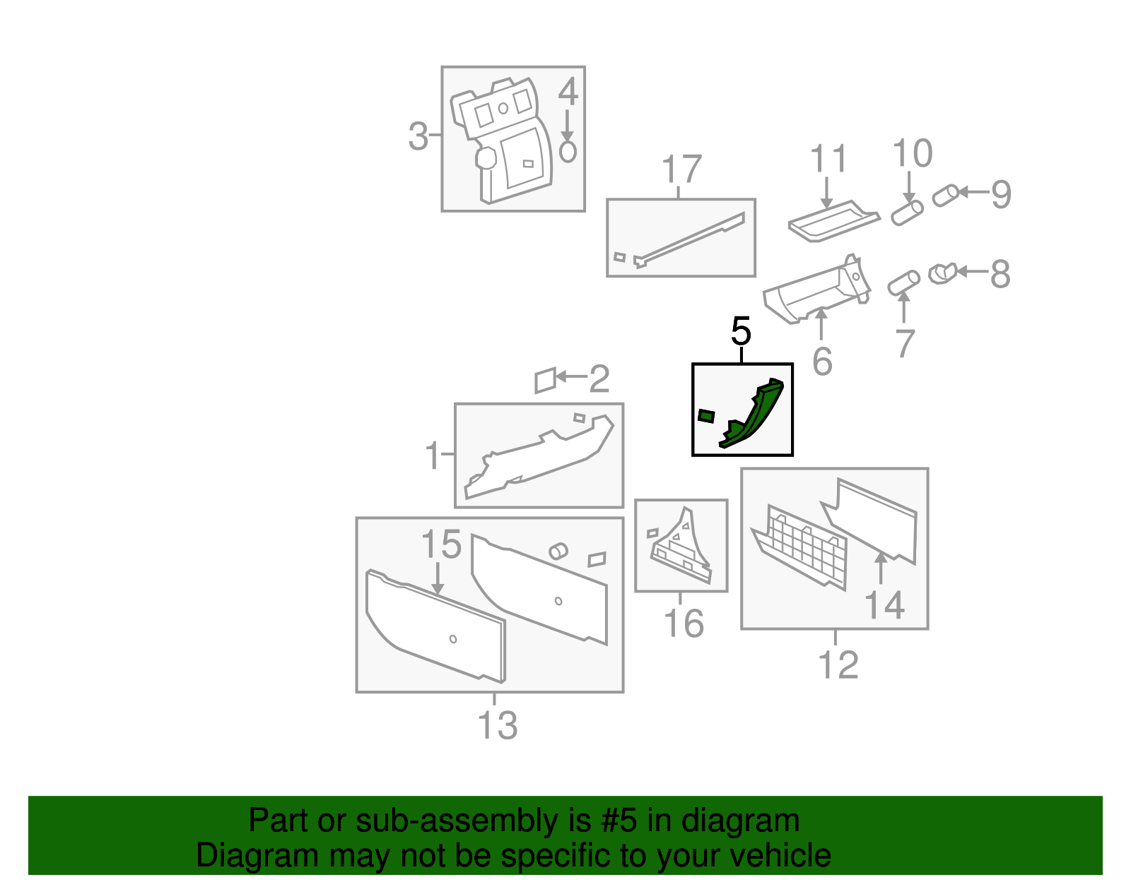 Filler Assembly-I/P Lower                      *Brick - GM (25913298)