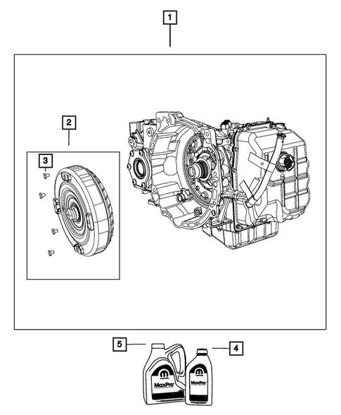 Automatic Transmission Transaxle And Torque Converter For 2019 Dodge Grand Caravan