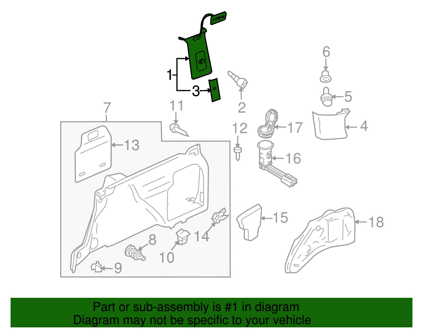 Front Trim - Volkswagen (7L6-867-241-AG-3U5)
