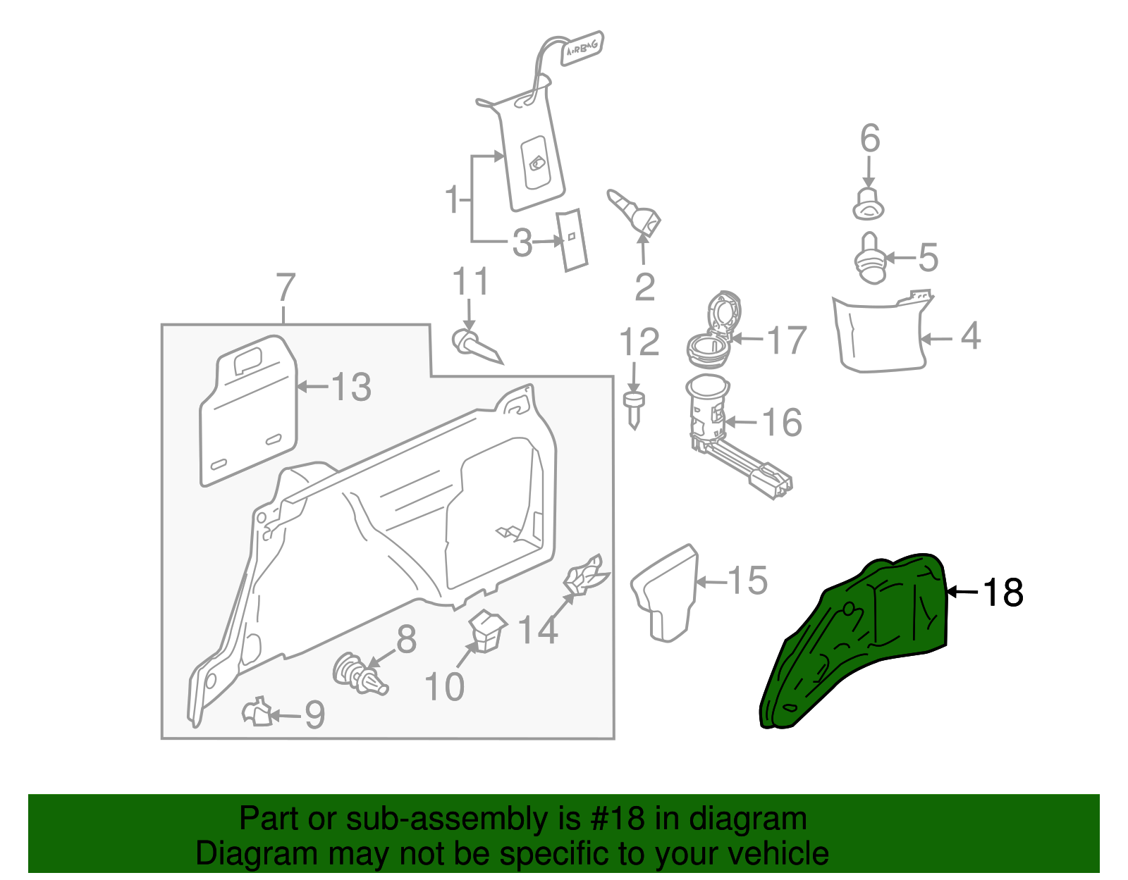 Sound Absorber - Volkswagen (7L0-863-813-G)