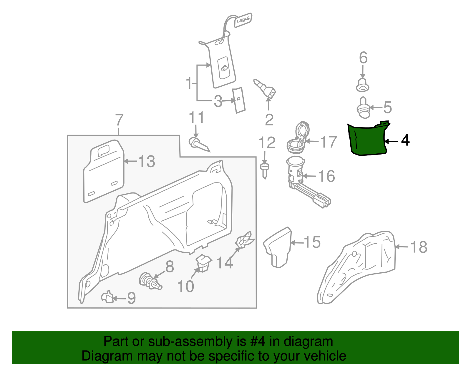 Rear Trim - Volkswagen (7L6867246AH3U5)