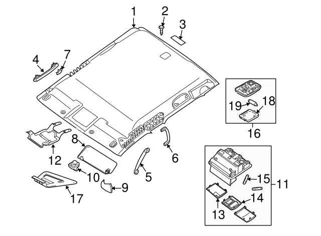 Genuine Nissan 73940-7S020 Assist Grip Assembly
