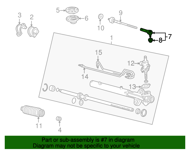 53540S0XA02 End, Tie Rod 19992004 Honda Odyssey Honda Factory