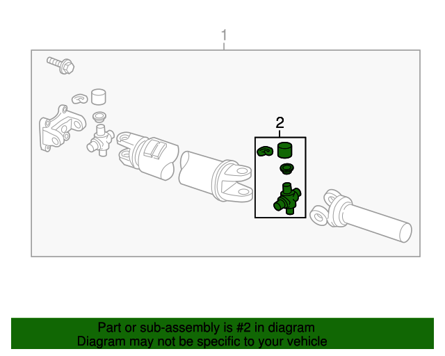 thumbnail image 2 of OEM Ford Rear Axle Universal Joint U-Joint – 7L1Z-4635-B Replacement For Ford Lincoln Mercury 2 of 2