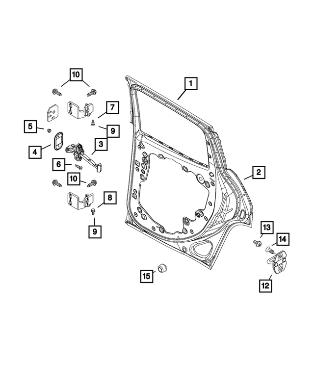 20152021 Jeep Door Check Seal 68121802AA My Mopar Parts