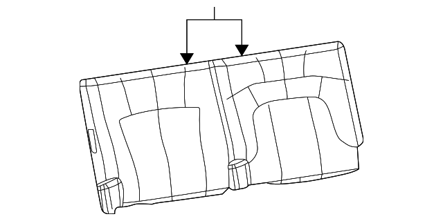 Medium Dark Cashmere 3rd Row Passenger Side Seat Back Cushion Cover - GM (89042946)