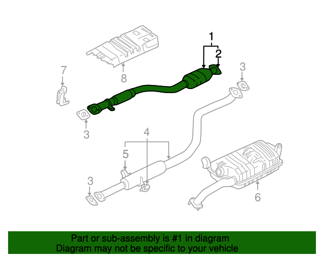20032006 Hyundai Elantra Catalytic Converter 2895023960 OEM Parts