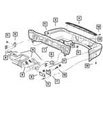 5012011AC - Frames and Bumpers: Rear Fascia for Dodge: Durango Image image