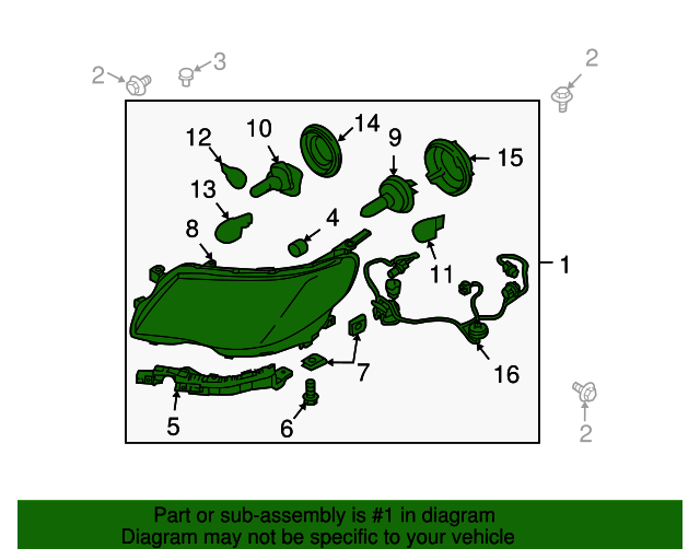 20082013 Subaru Forester OEM NEW 20082013 Subaru Forester 2.5L Right Headlight Lamp Assembly