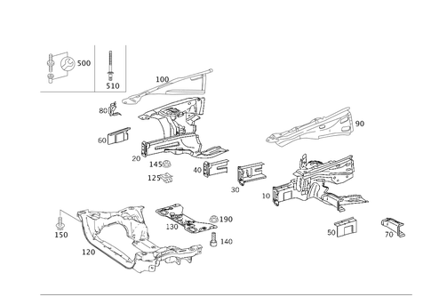 Wheelhouse, Front Subframe for 2007 Mercedes-Benz CLK 350 | Mercedes ...