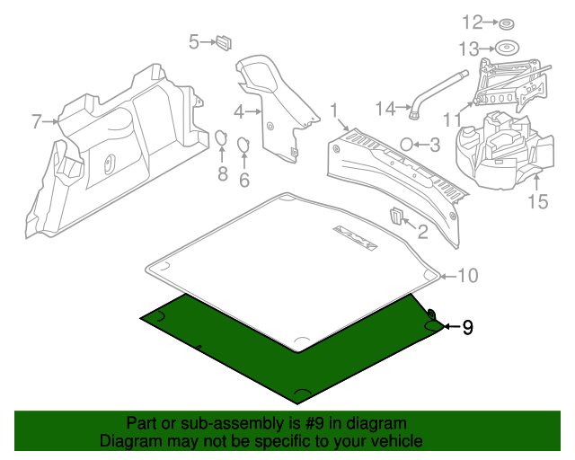 20122018 Ford Focus OEM NEW 20122018 Ford Focus Carpet Luggage