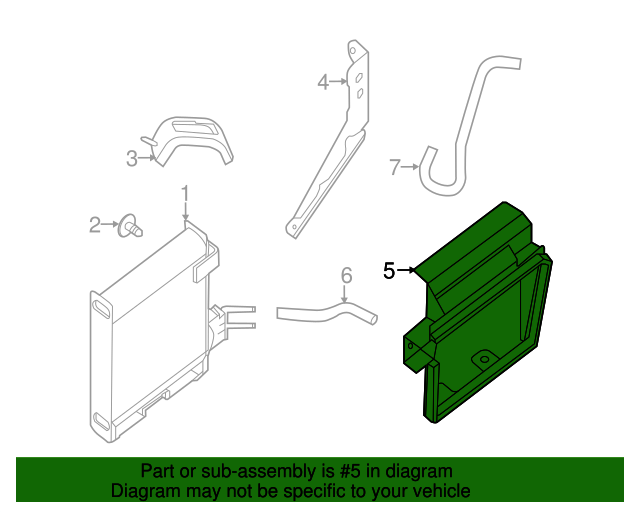 2013 Nissan Pathfinder Radiator Support Air Deflector 21609 3JA0A 2013-nissan-pathfinder-radiator-support-air-deflector-21609-3ja0a