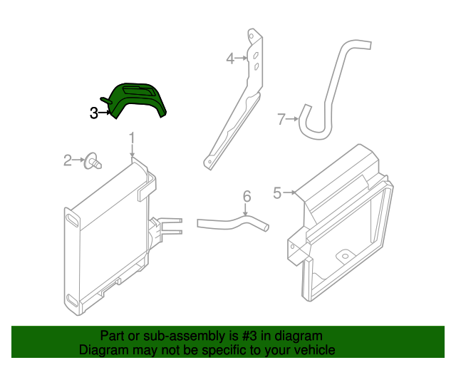 20132018 Nissan Pathfinder Trans Cooler Upper Bracket 216133JA0A
