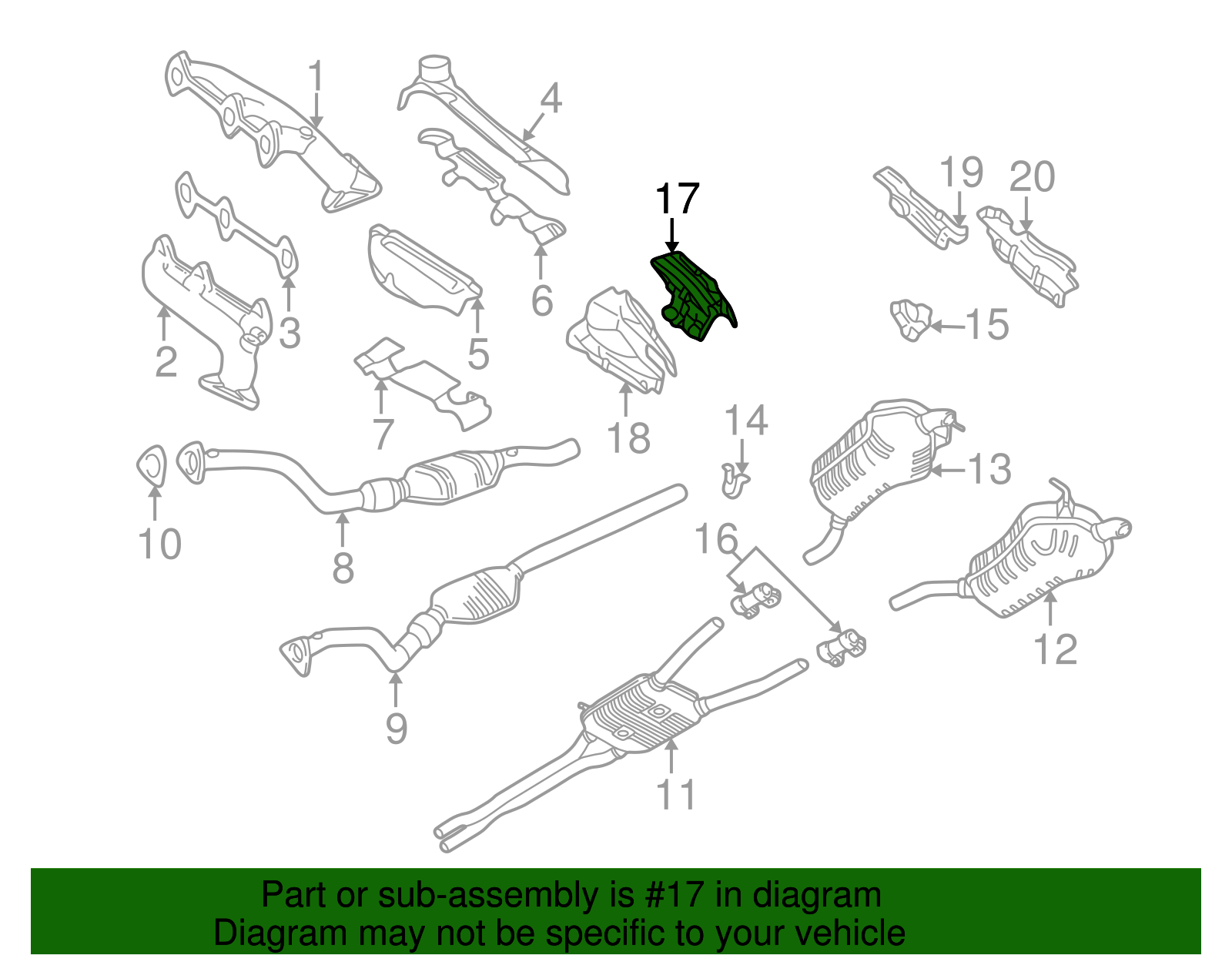 Heat Shield - Volkswagen (8D0-804-166-D)