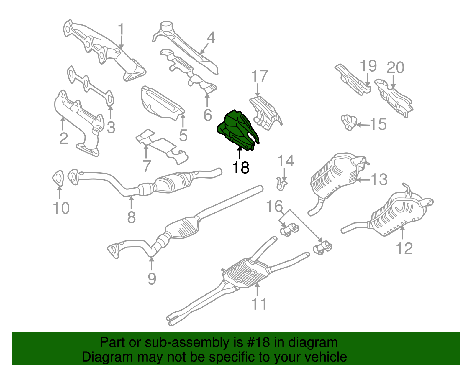 Heat Shield - Volkswagen (8D0-804-165-A)