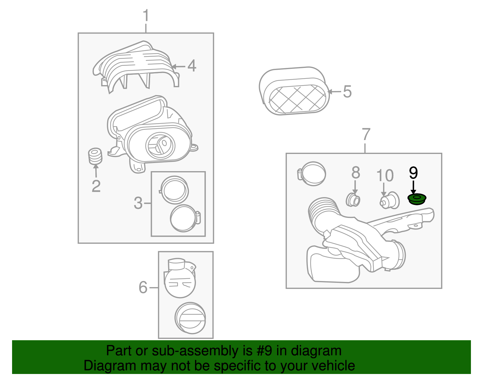 Air Intake Grommet - GM (25178714)